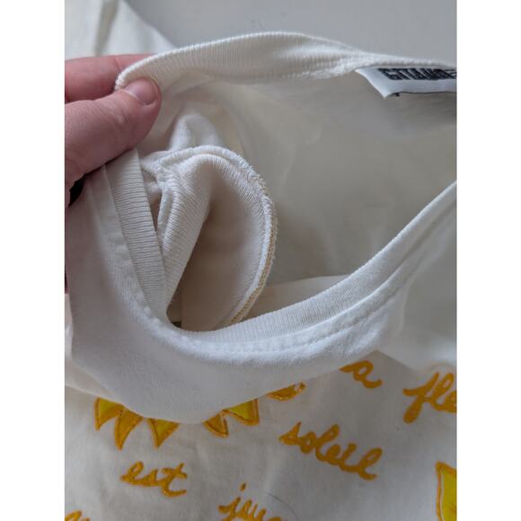 Vtg Gitano Sunflower T Shirt Womens Large Oversized Yellow Floral Bold Bright - Picture 5 of 8